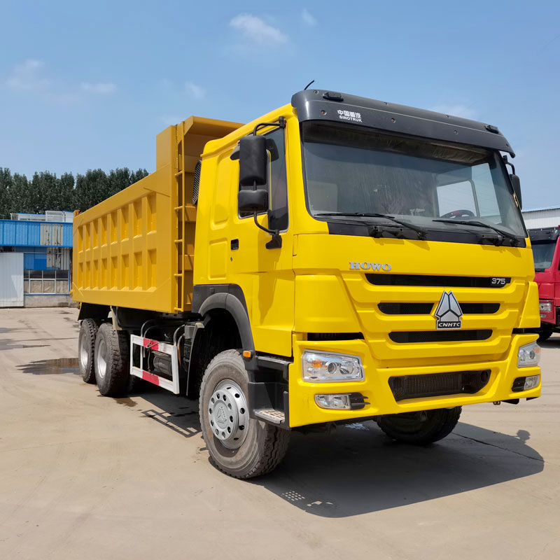 Le camion à benne basculante Sinotruk HOWO 375hp d'occasion 10 pneus exporte vers l'Afrique