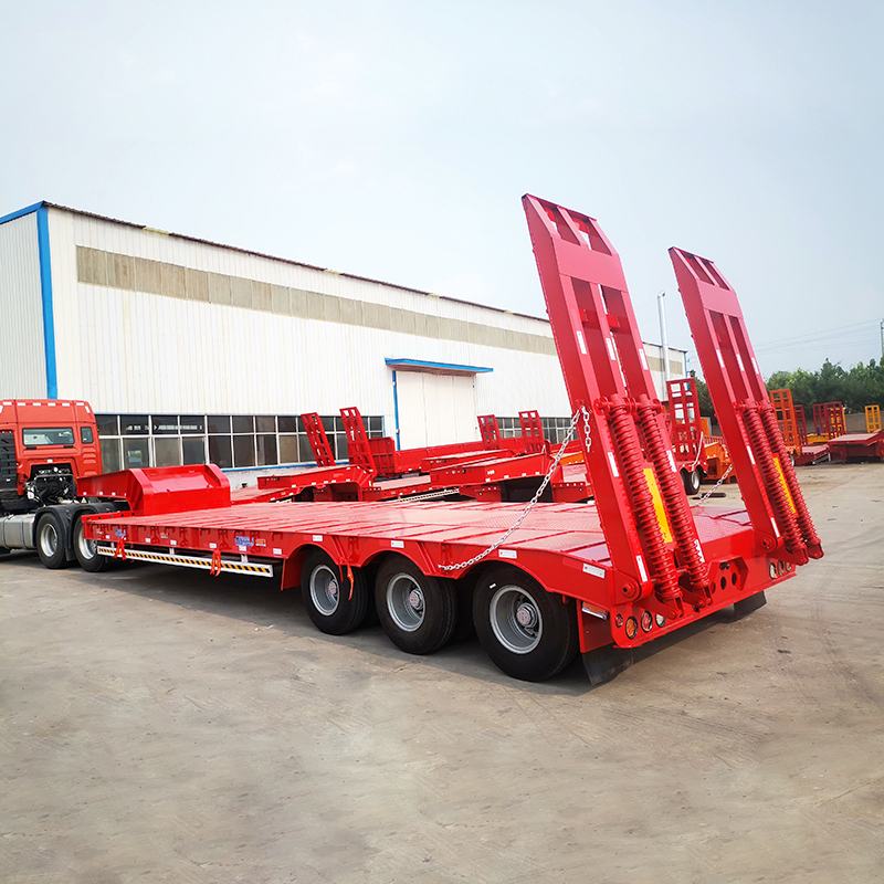 Tout nouveau camion surbaissé de 13 m à 3 essieux, semi-remorque surbaissée de 60 tonnes